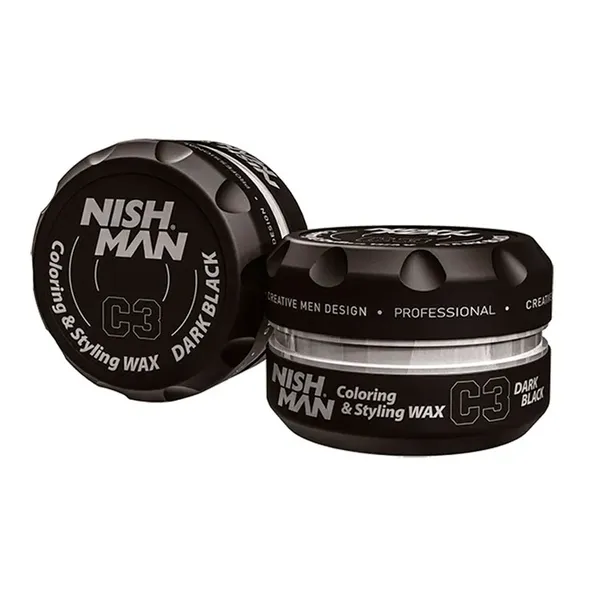 Cera para Peinar Nishman Colorante C3 Dark Black Styling 100ml